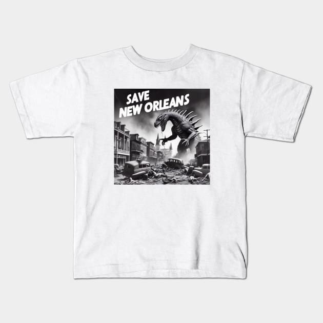 Save New Orleans Kids T-Shirt by Dead Galaxy